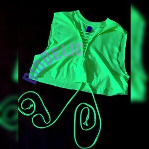 Glow in the dark uv reactive crop top S